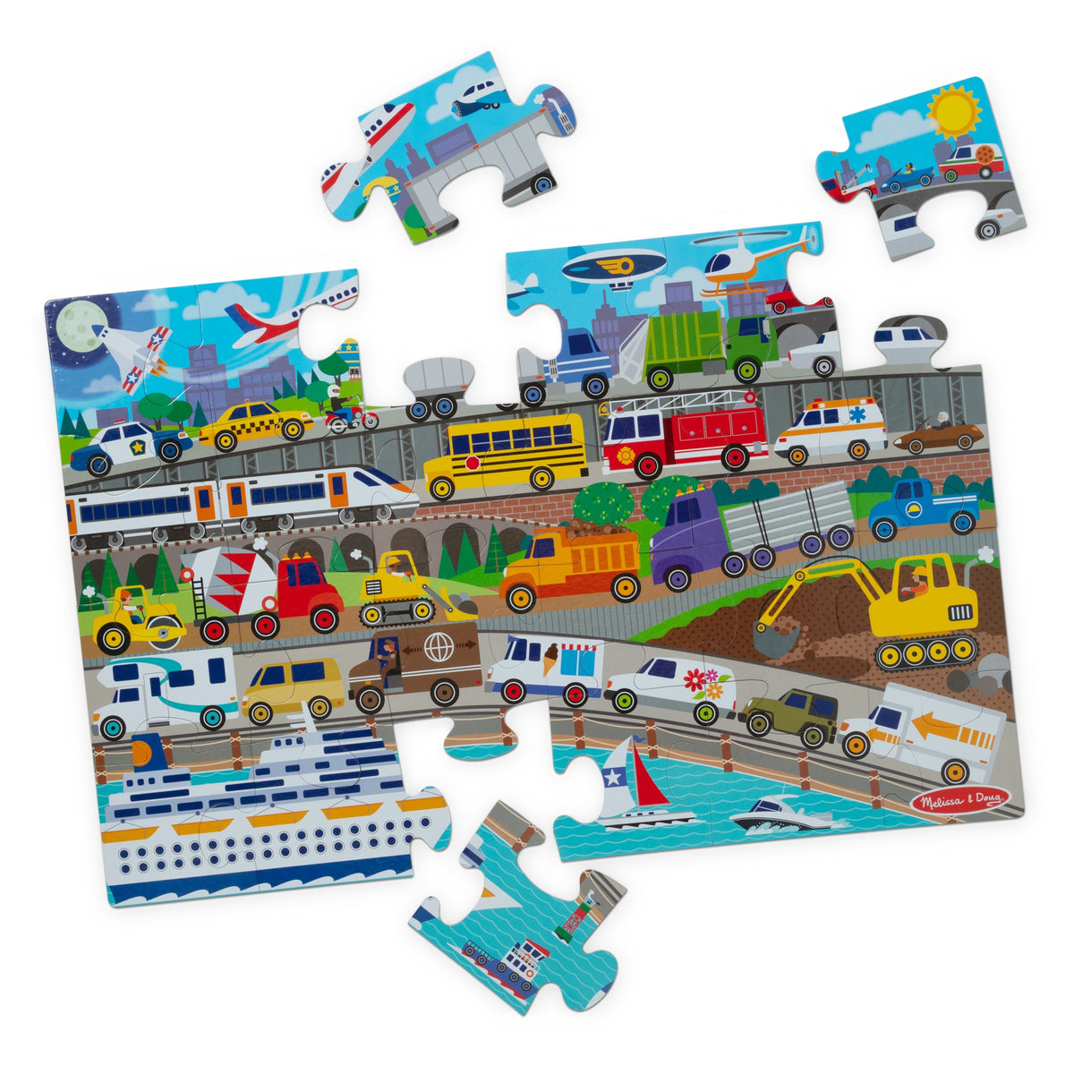 Traffic Jam Floor Puzzle - 24 Pieces J6