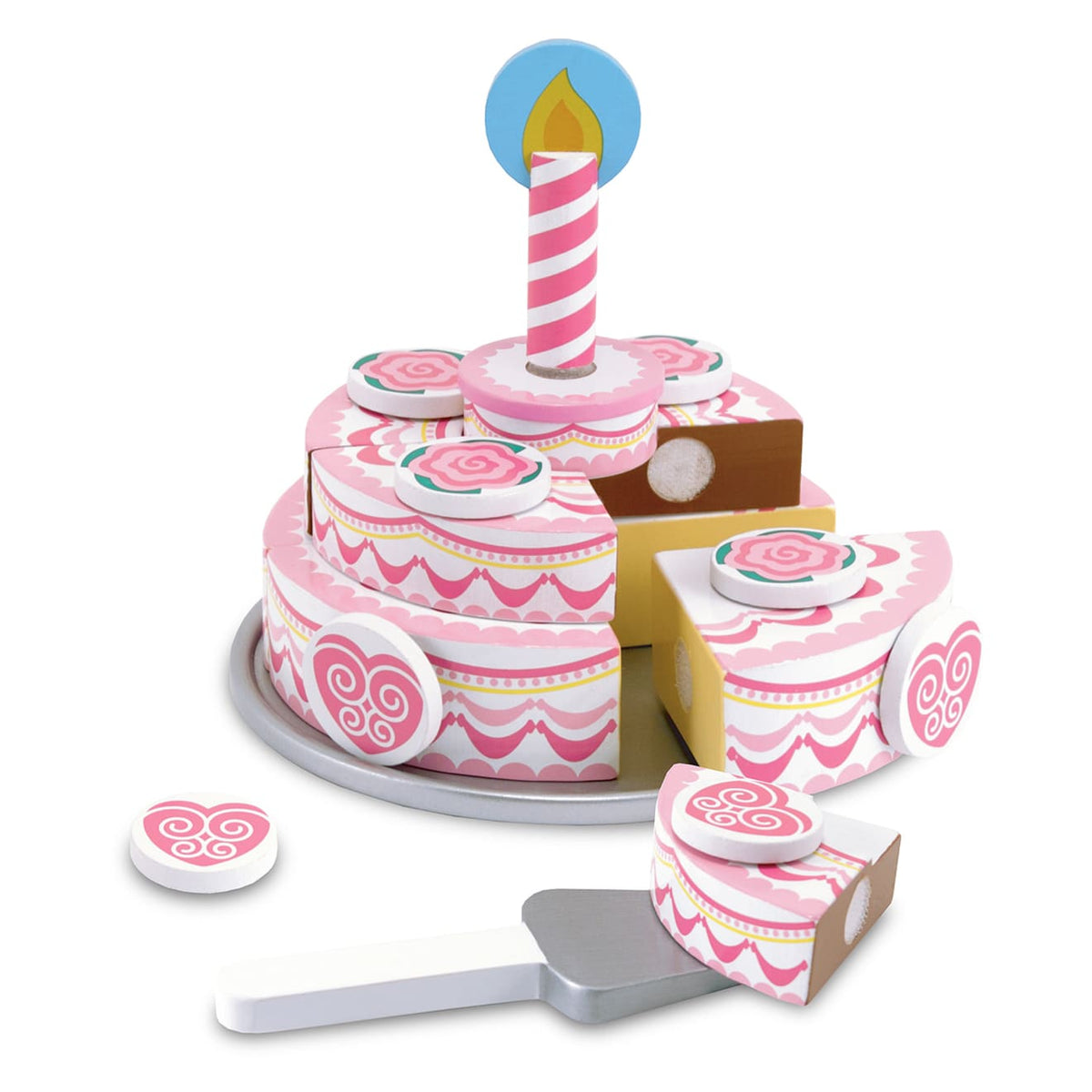 Triple-Layer Party Cake - Wooden Play Food E0