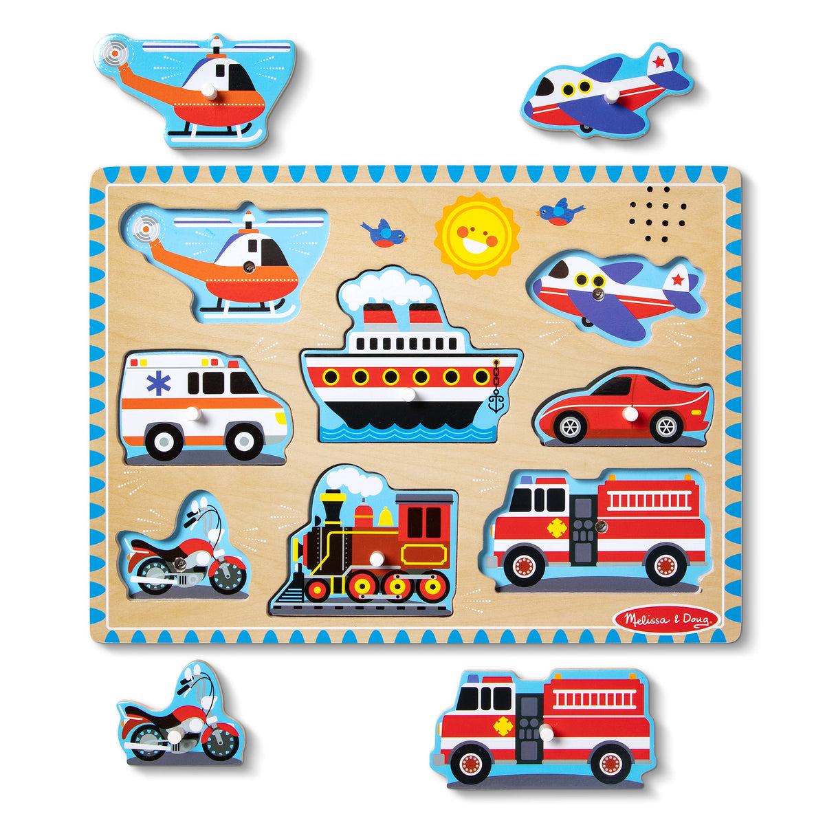 Vehicles Sound Puzzle - 8 Pieces W6