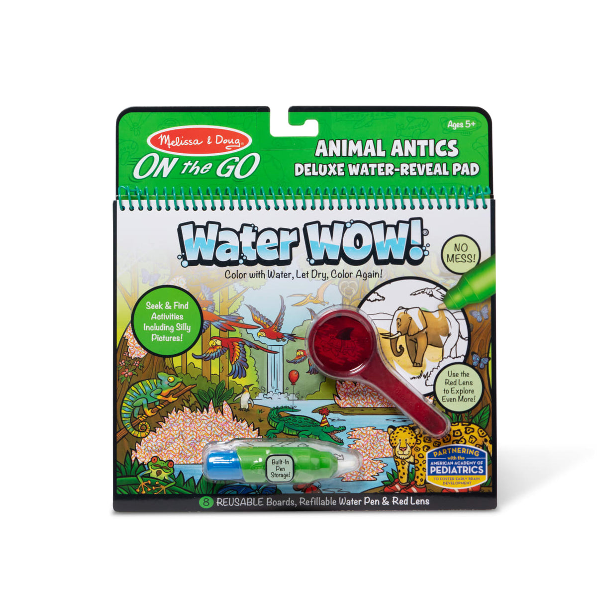 Water Wow! Animal Antics Deluxe Water-Reveal Pad - On the Go Travel Activity E0