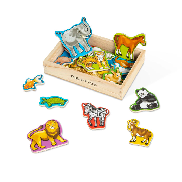 Wooden Animal Magnets Q0