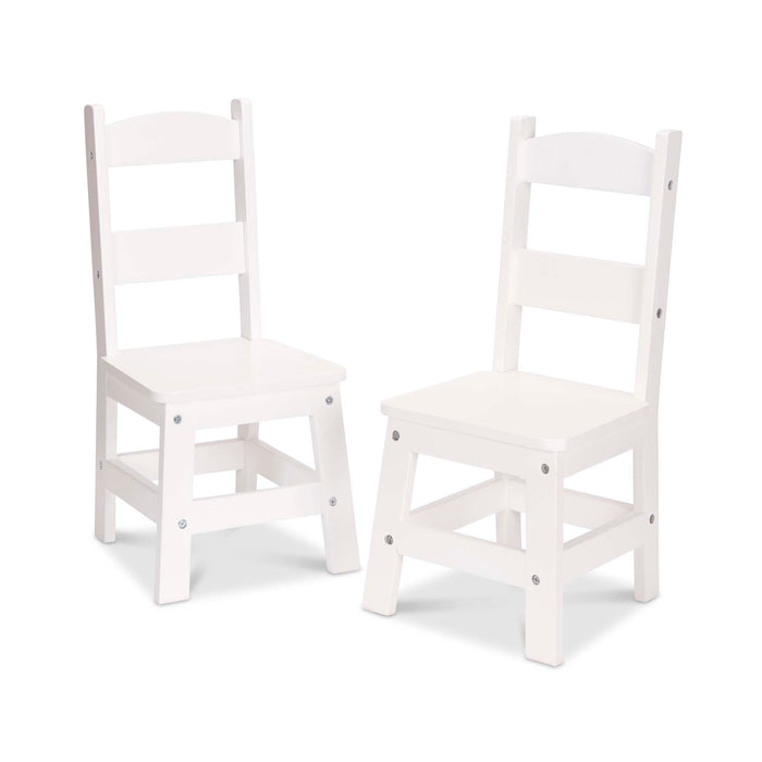 Wooden Chair Pair  - White Q9