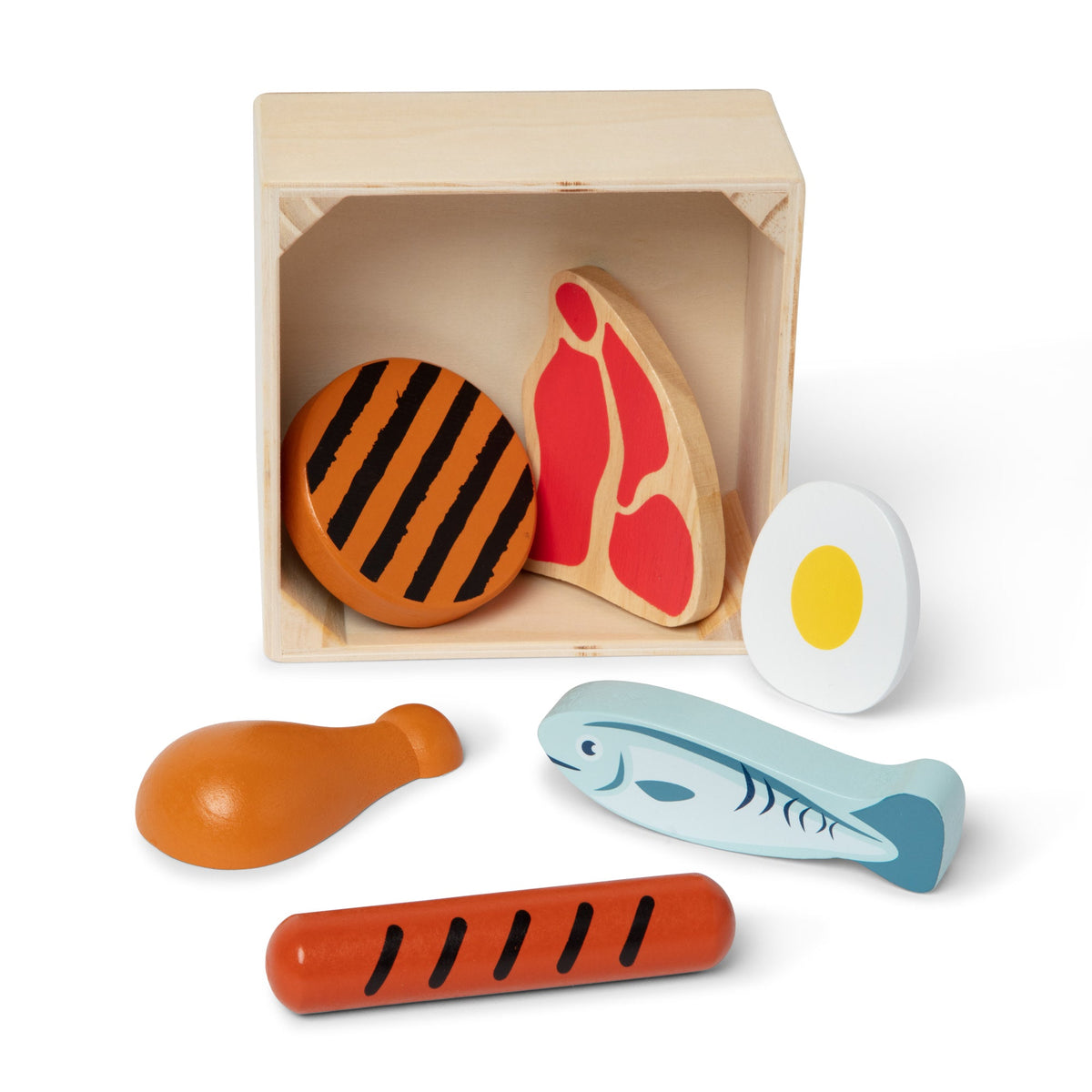 Wooden Food Groups Play Set – Protein N7