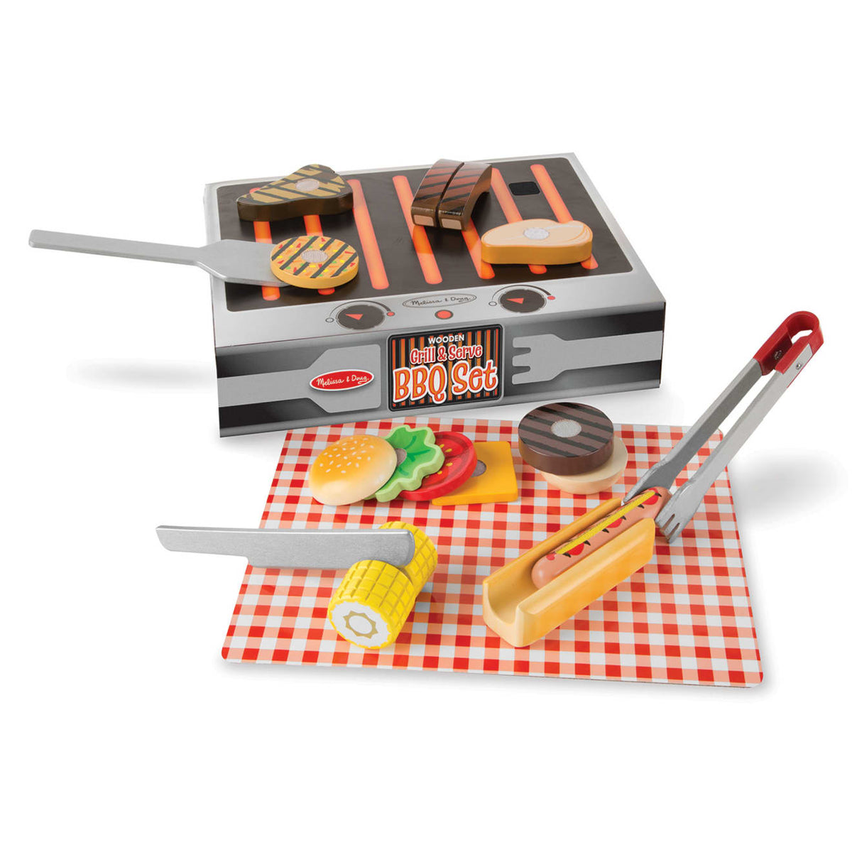 Wooden Grill & Serve BBQ Set N1