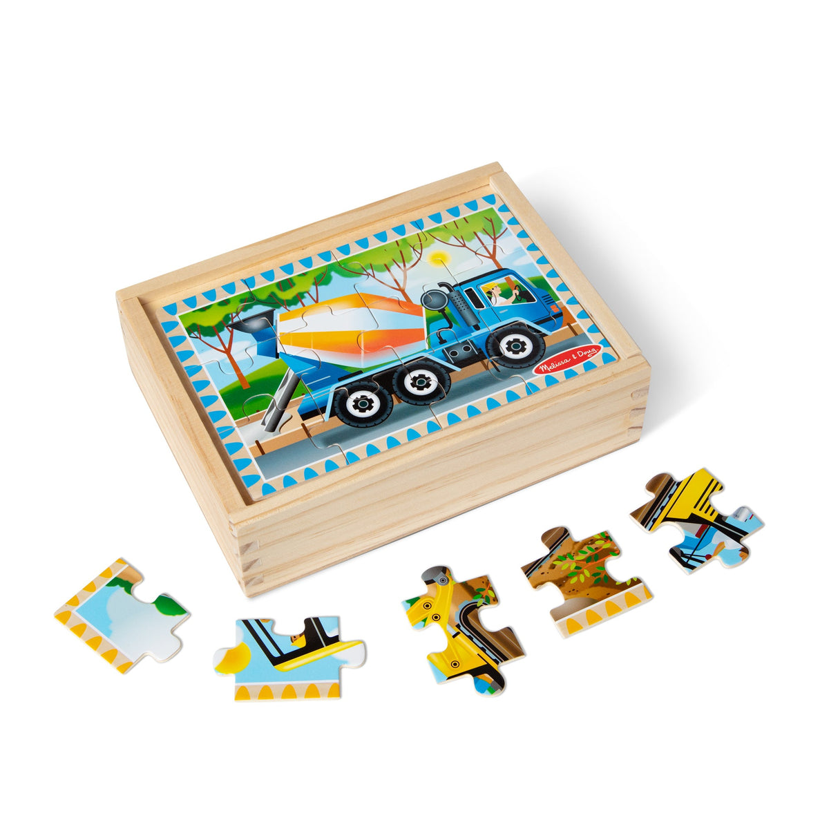 Wooden Jigsaw Puzzles in a Box - Construction M0