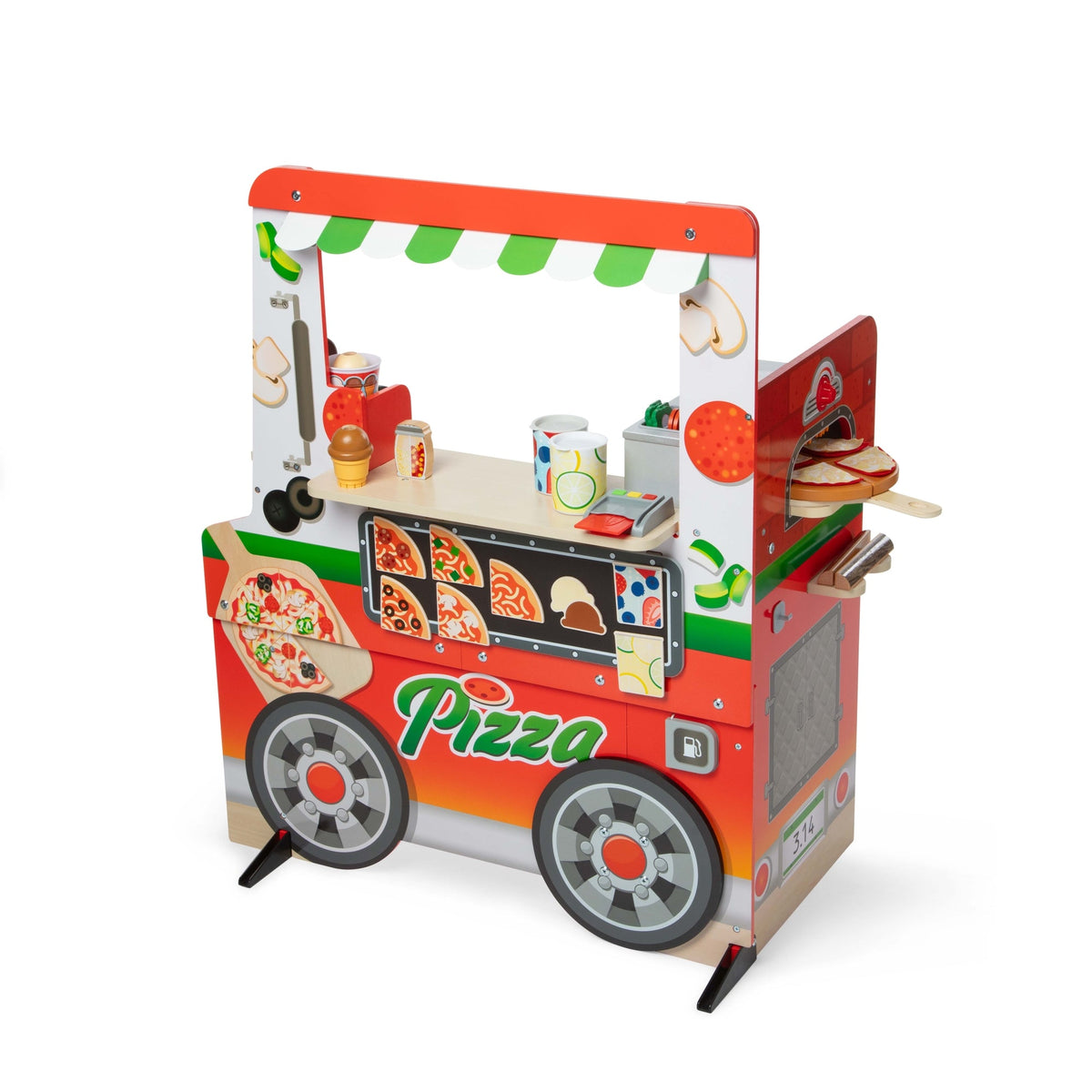 Wooden Pizza Food Truck Activity Center X3