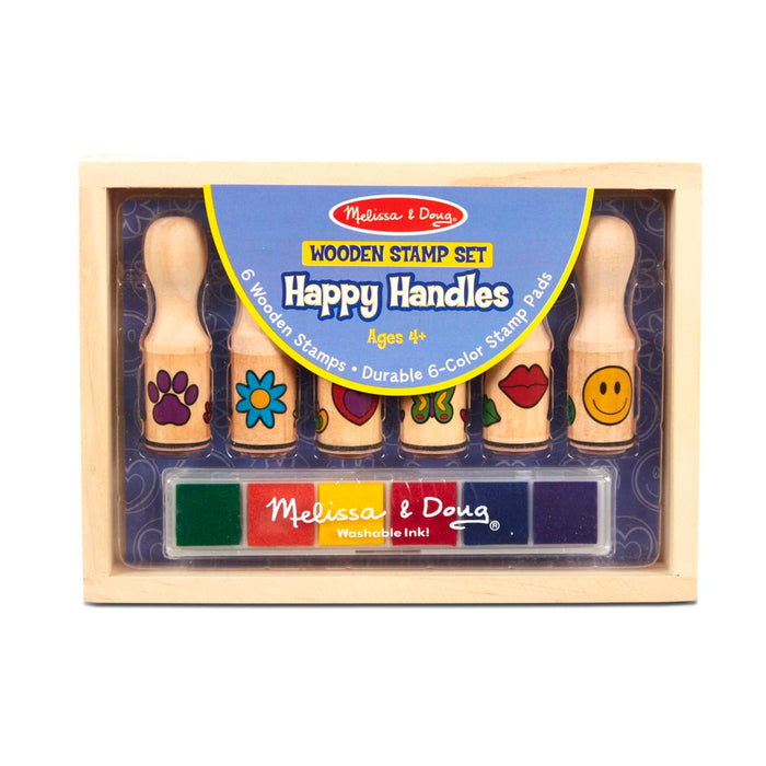 Wooden Stamp Set - Happy Handles S7