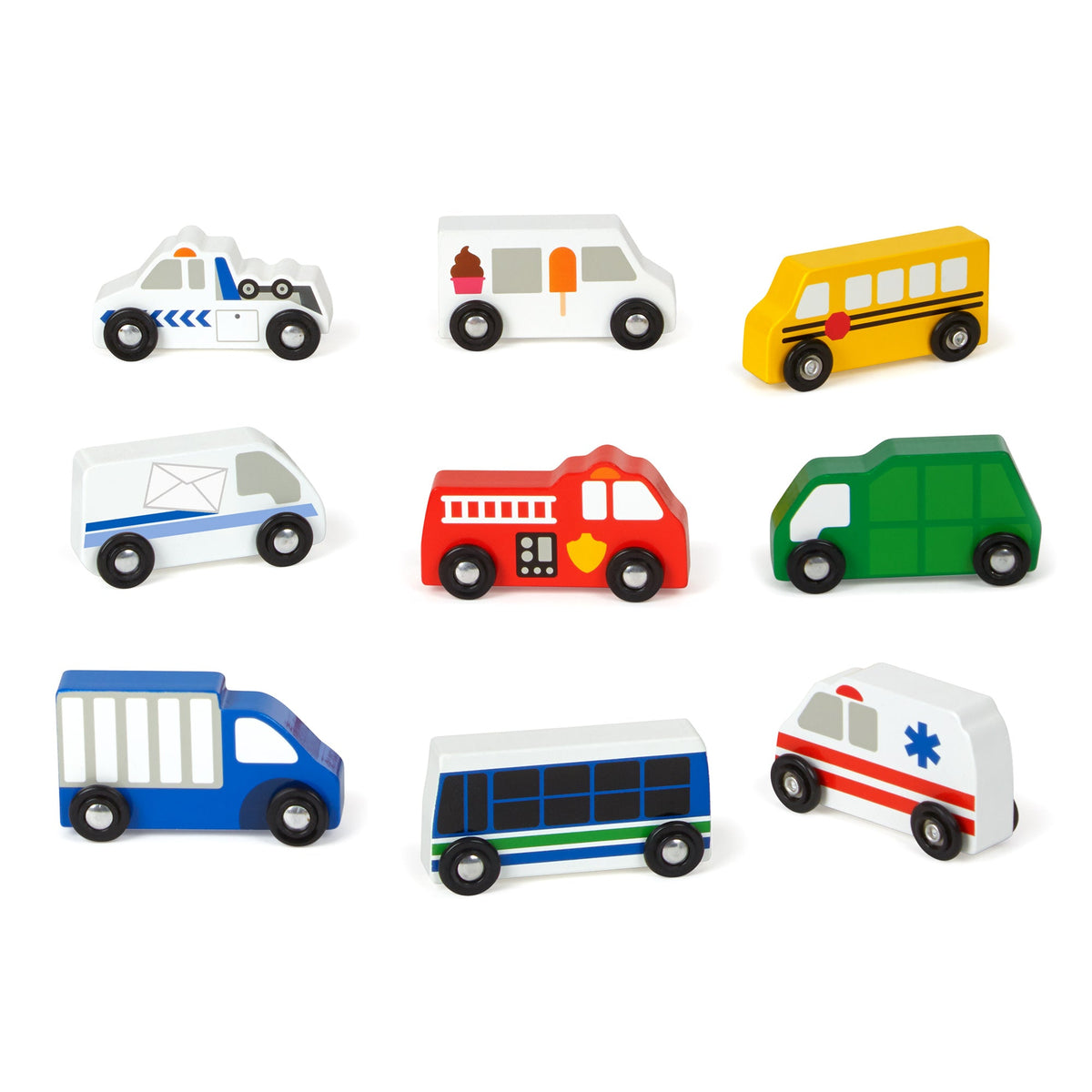 Wooden Town Vehicles Set M6