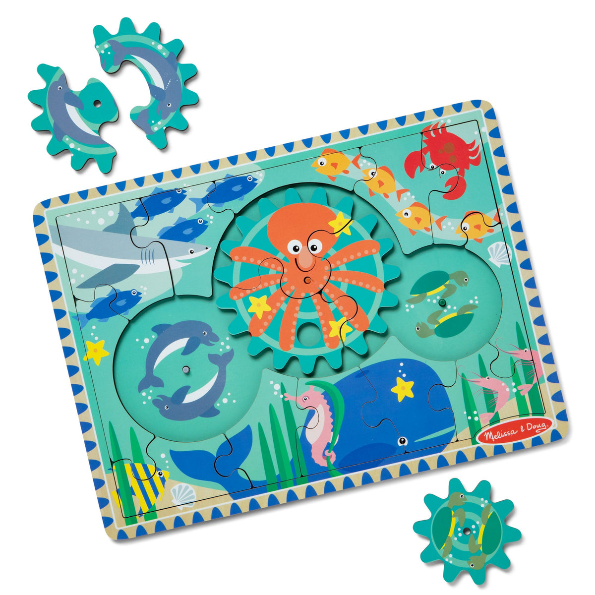 Wooden Underwater Gear Puzzle – 18 Pieces Q4