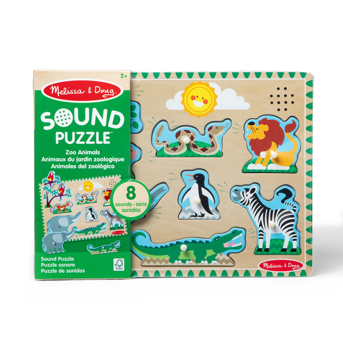 Zoo Animals Sound Puzzle - 8 Pieces J1